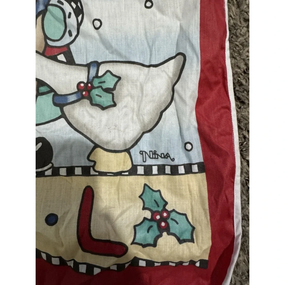 Daisy Kingdom Christmas Bunny Noel‎ Children's Apron Vintage VTG Nina Goose Star